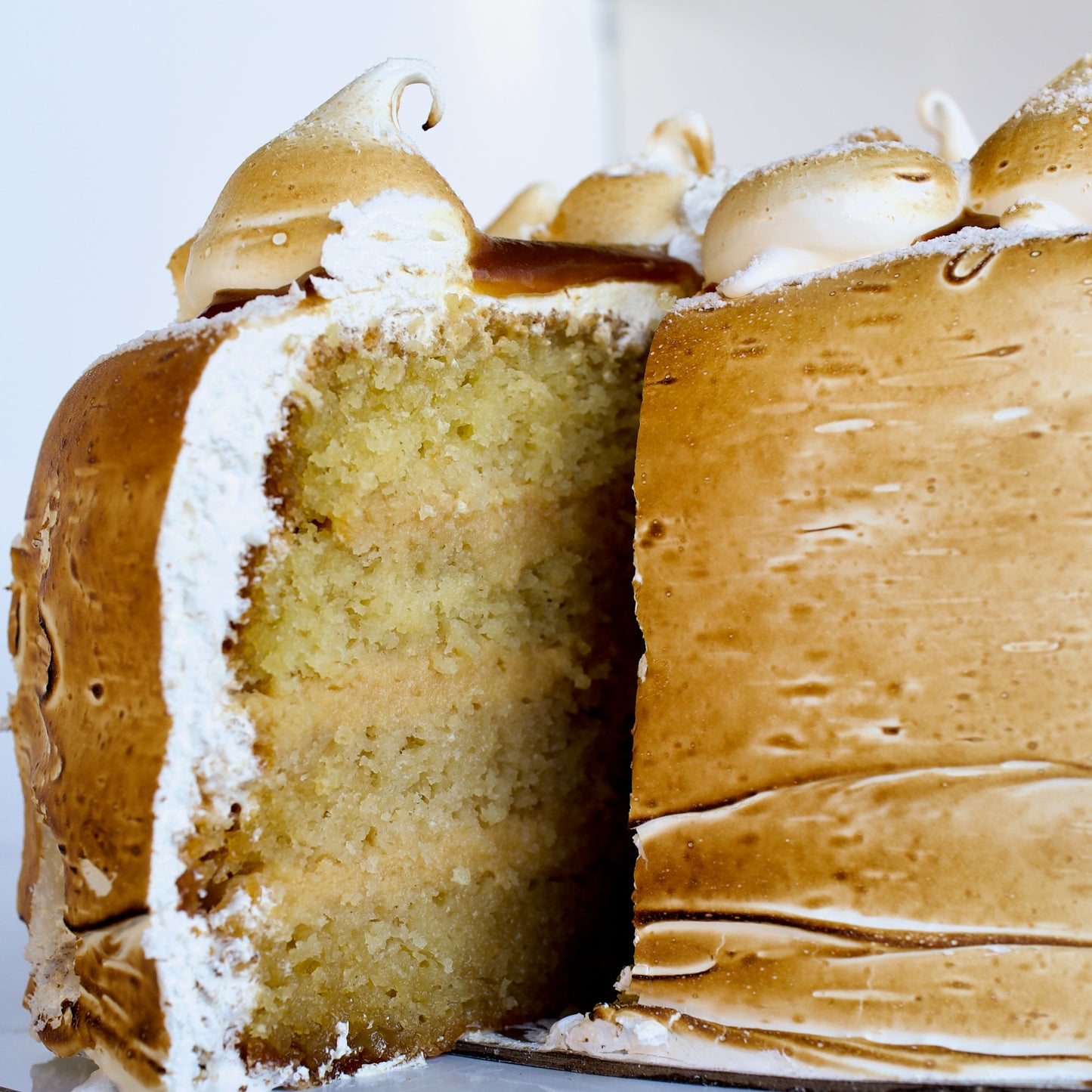 Salted Caramel Meringue Cake