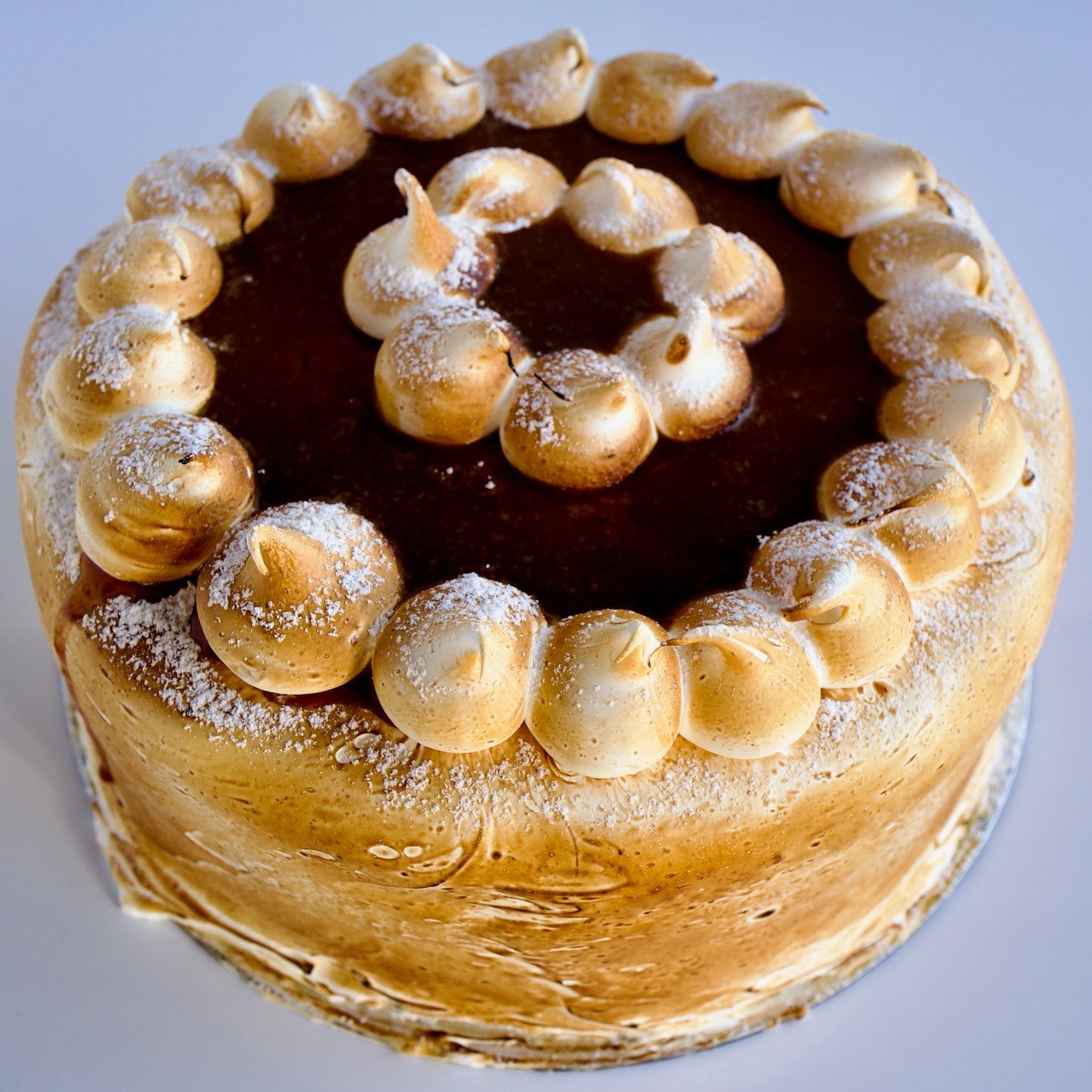 Salted Caramel Meringue Cake