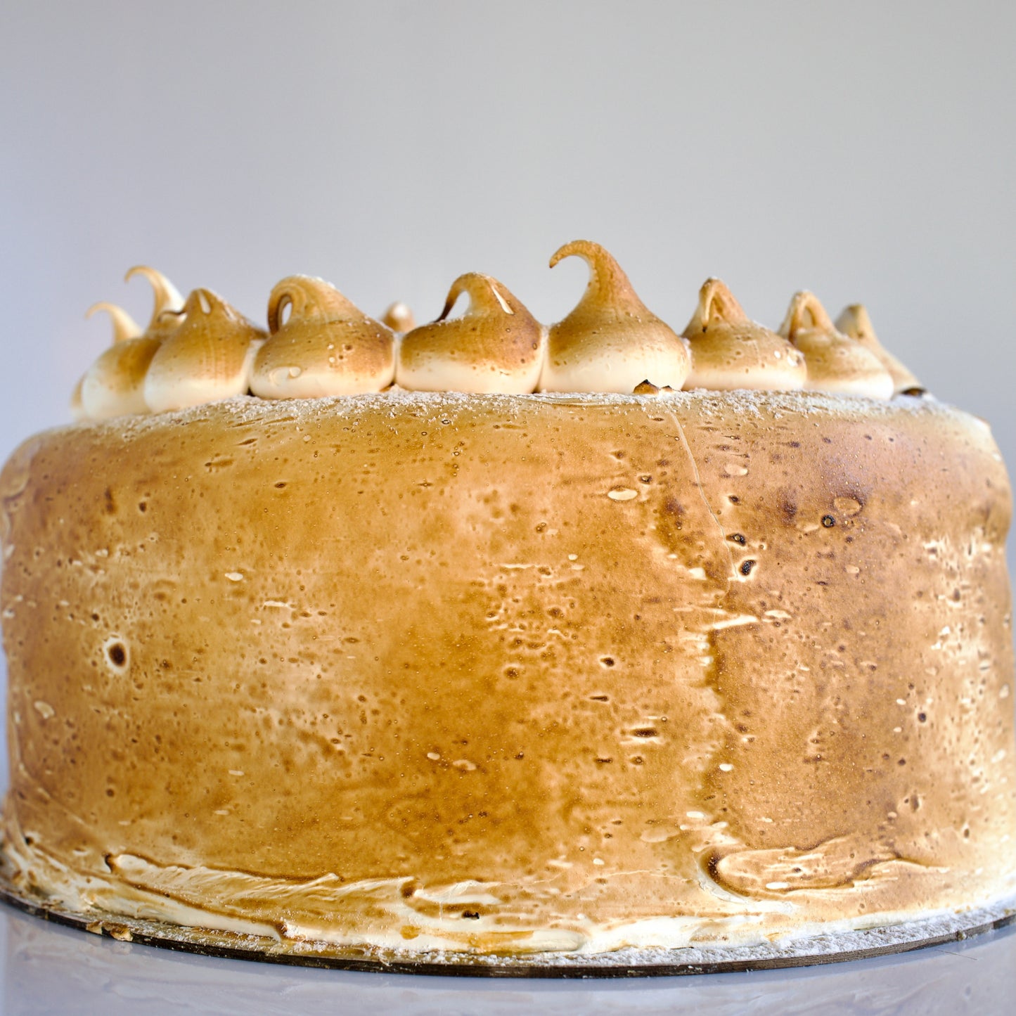 Salted Caramel Meringue Cake