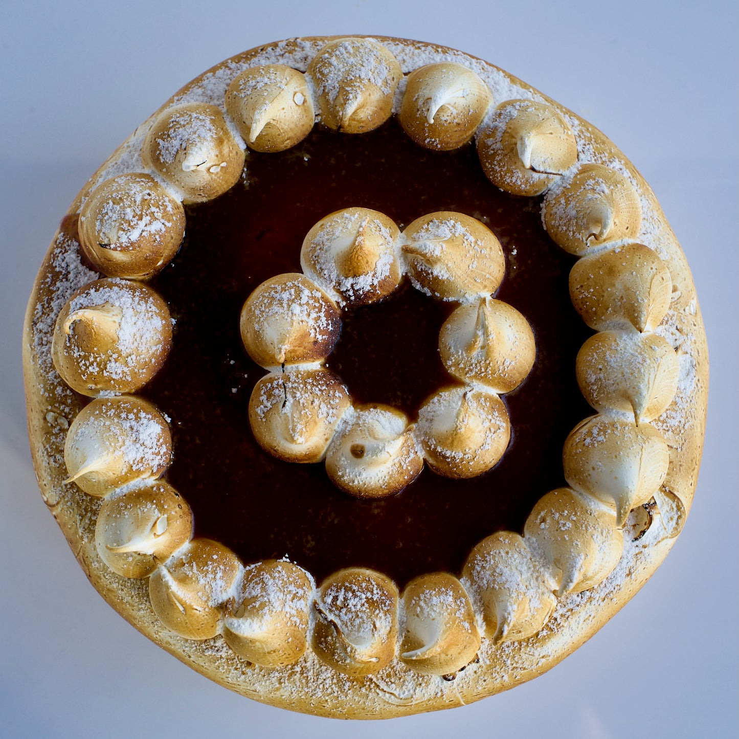 Salted Caramel Meringue Cake