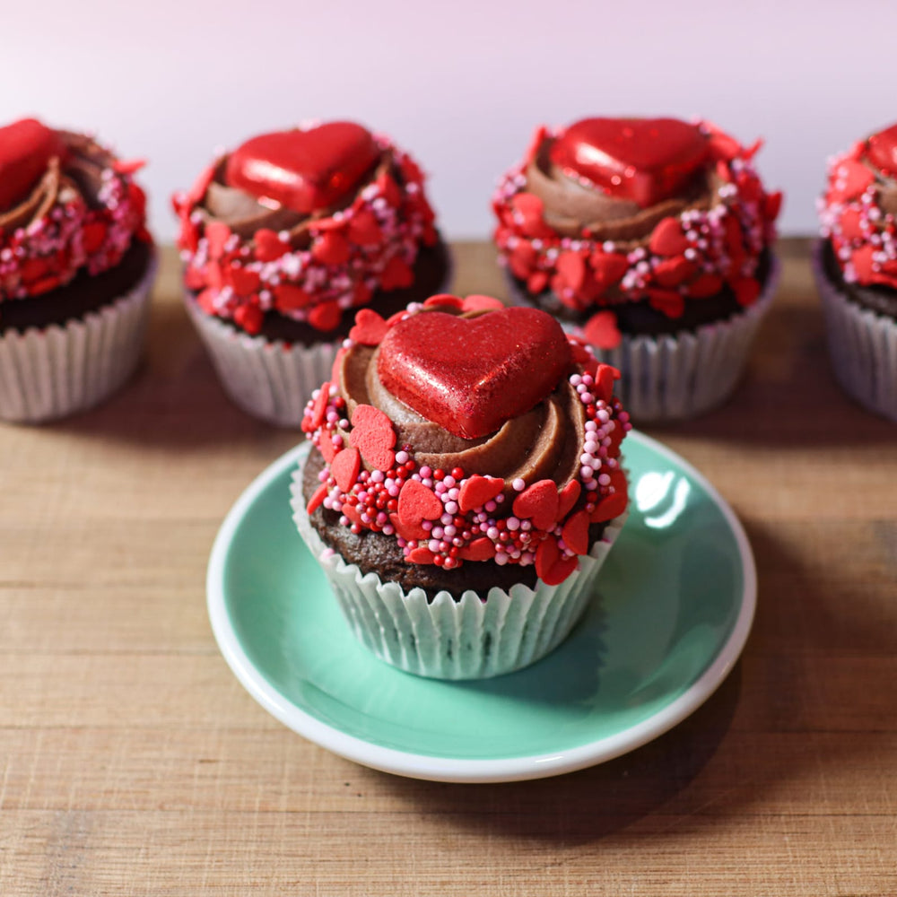 Valentines Chocolate Raspberry Cupcakes